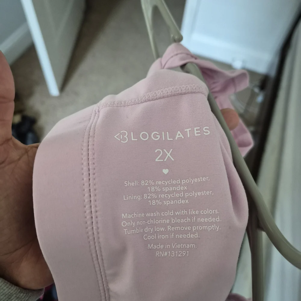 Pink Ruffle Strap Blogilates Top - Picture 3 of 3